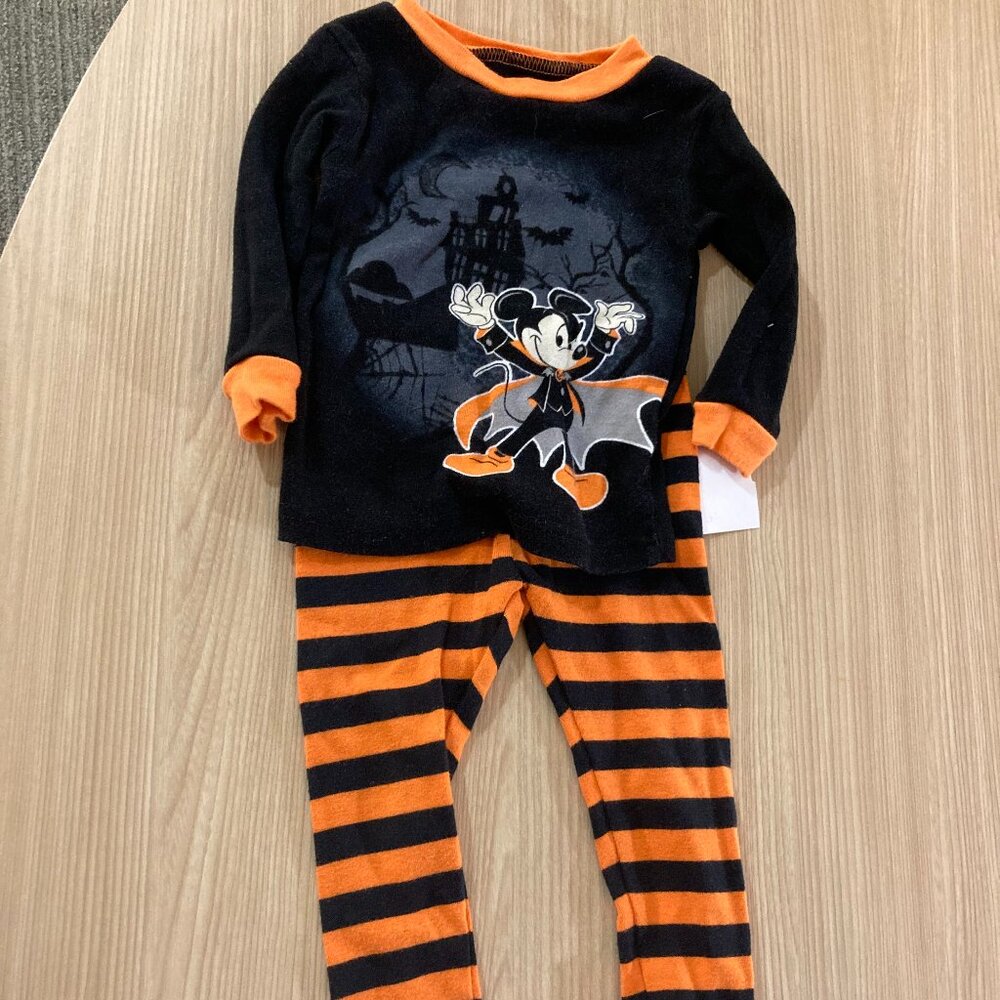 Disney Mickey Mouse Halloween Pajama Top 12 Months Long Sleeve Carter's Pants